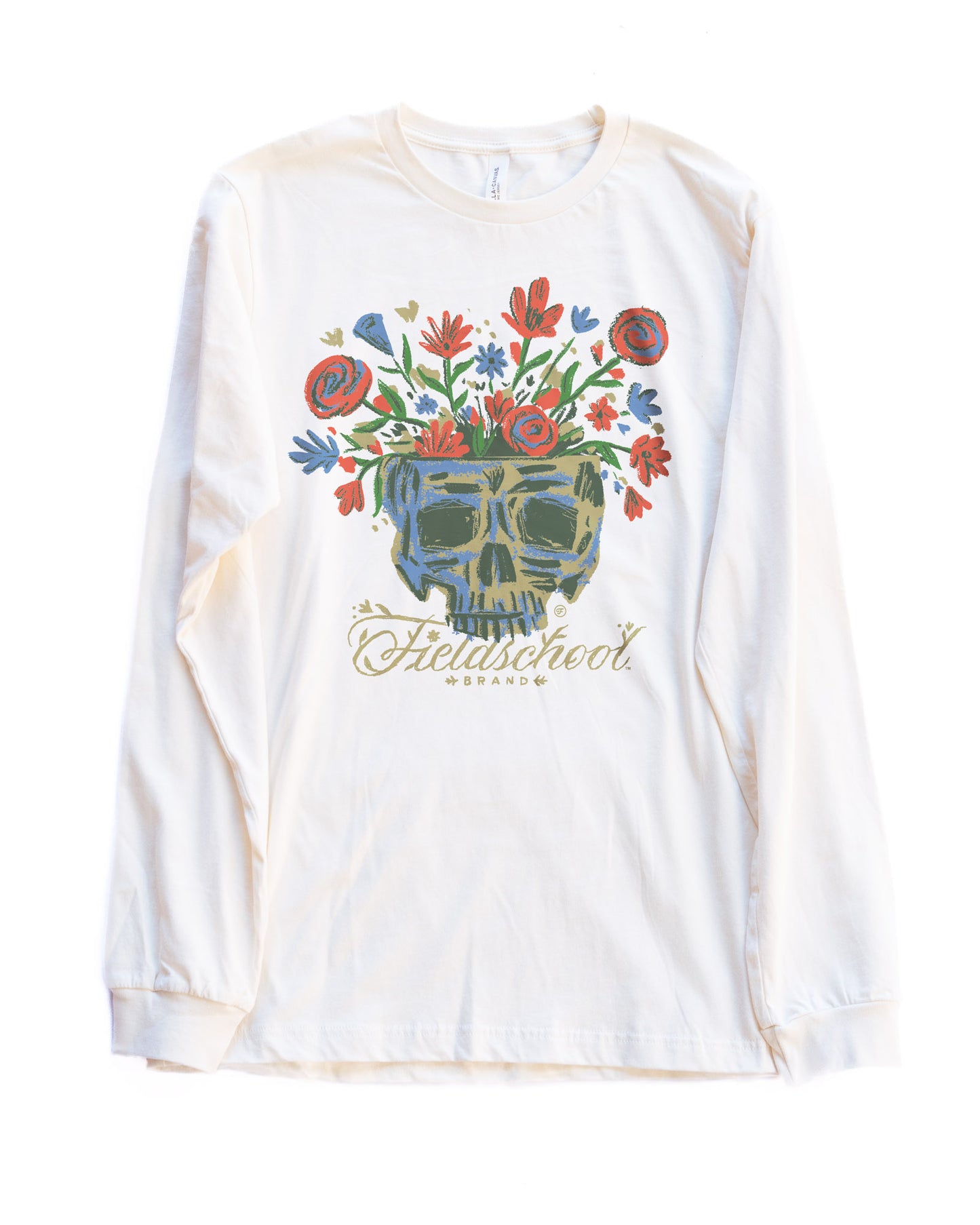 Skull and Flowers Long Sleeve Tee