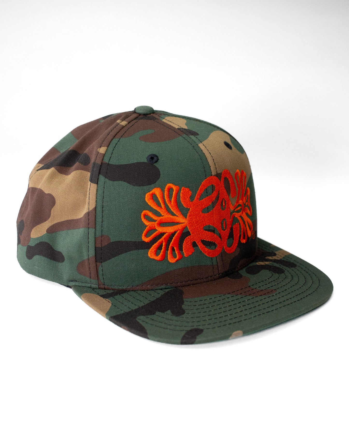 Frog and Fly Snapback Hat in Camo