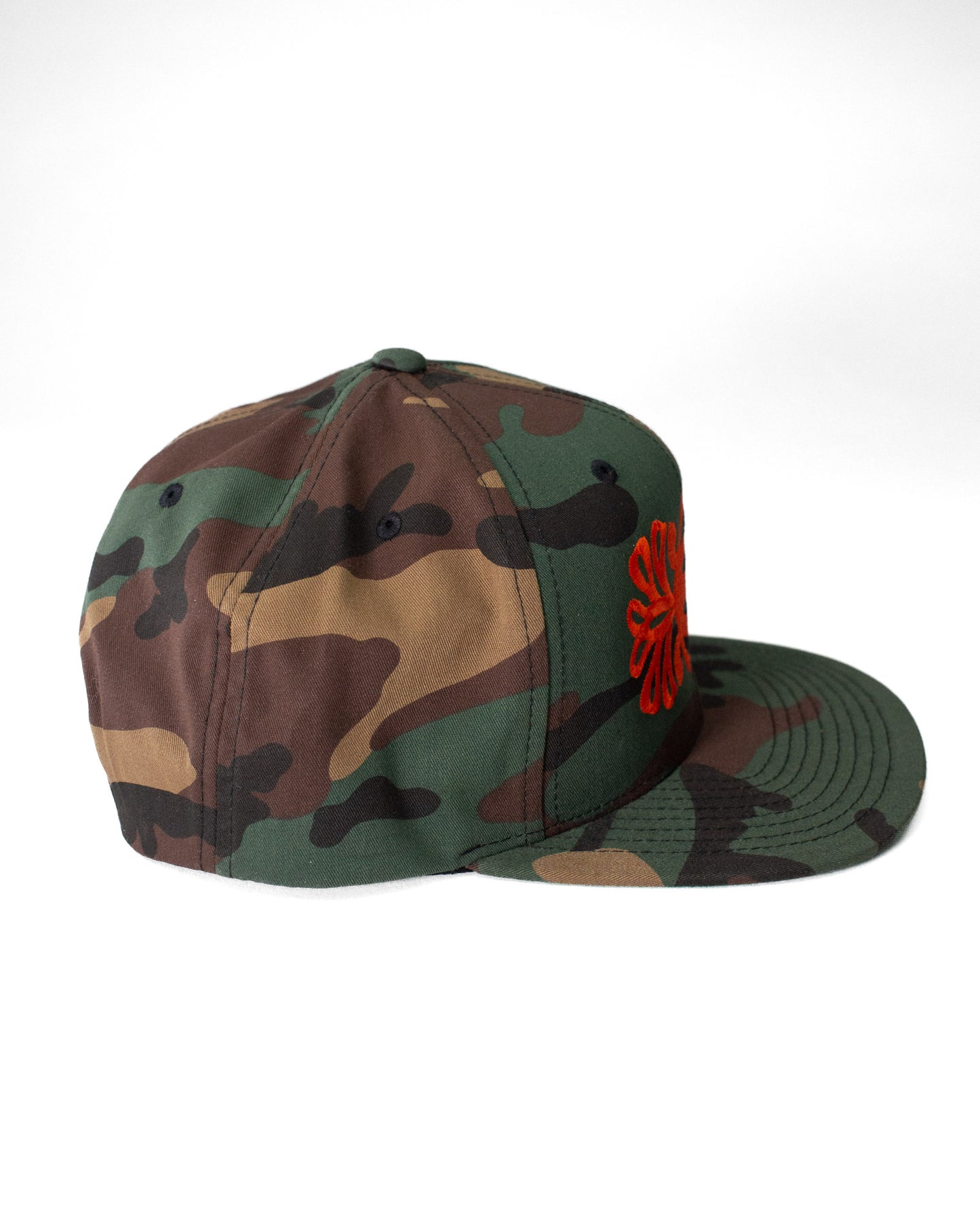 Frog and Fly Snapback Hat in Camo