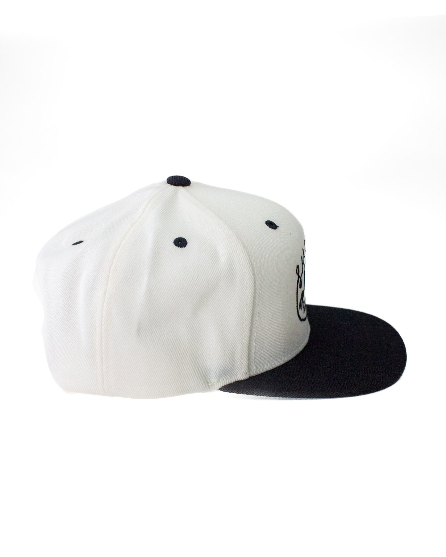 Lucky Rabbit Snapback Hat in Cream and Black