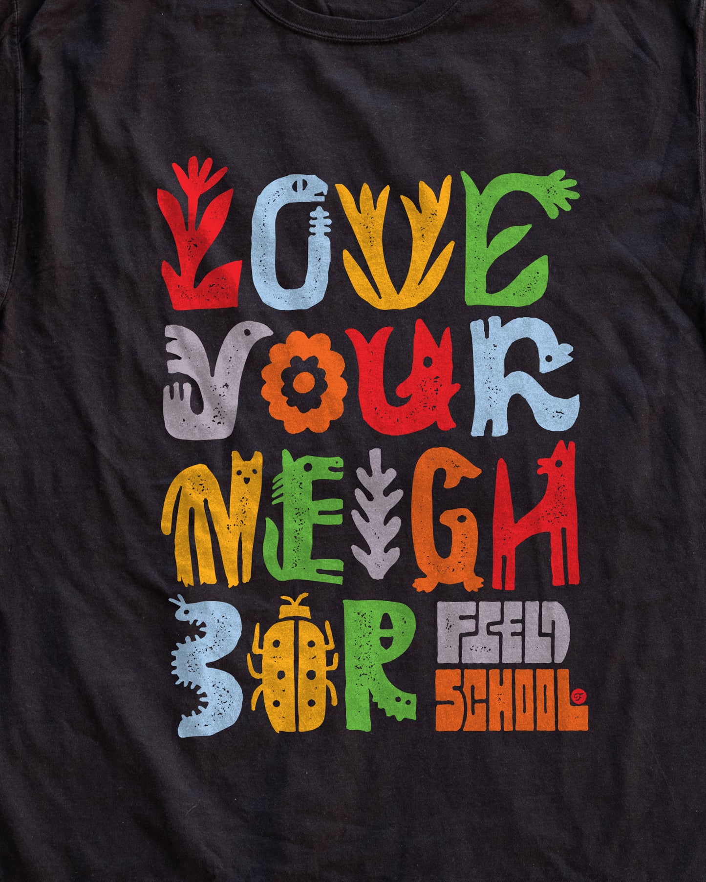 Love Your Neighbor Animal Print Tee