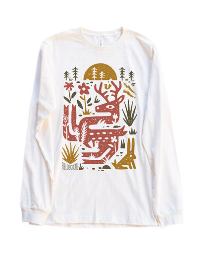 Christmas Deer Long Sleeve Tee