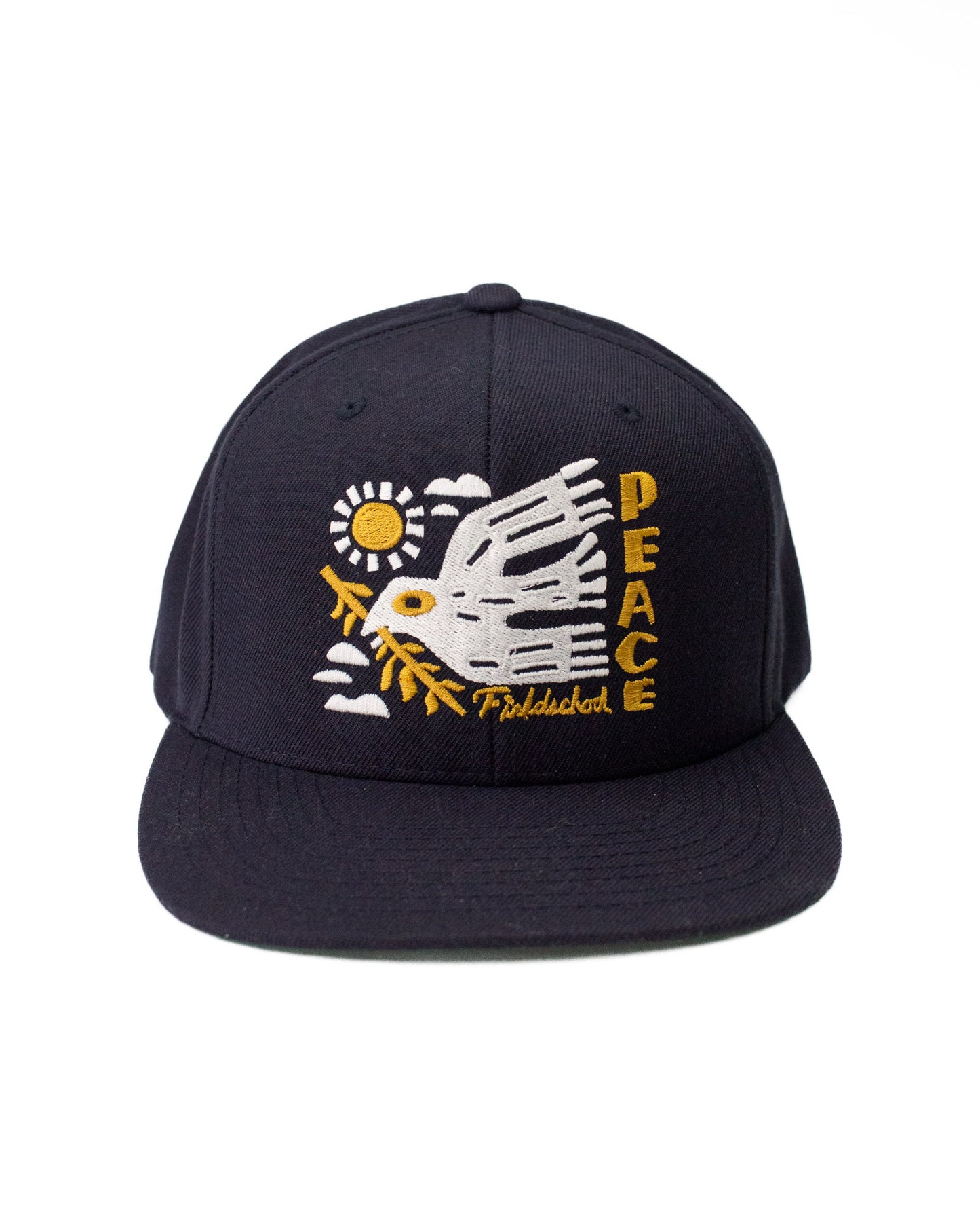 Peace Snapback Hat in Navy