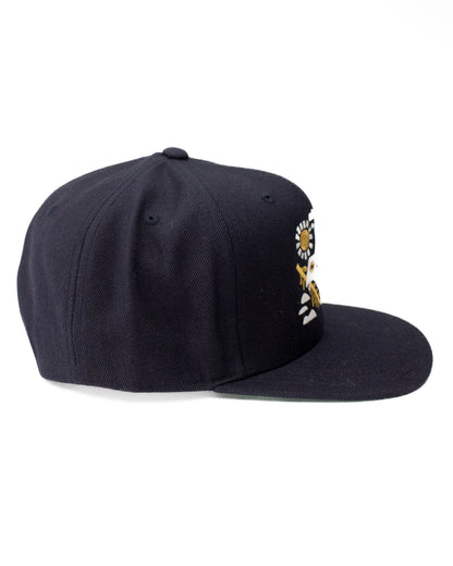 Peace Snapback Hat in Navy