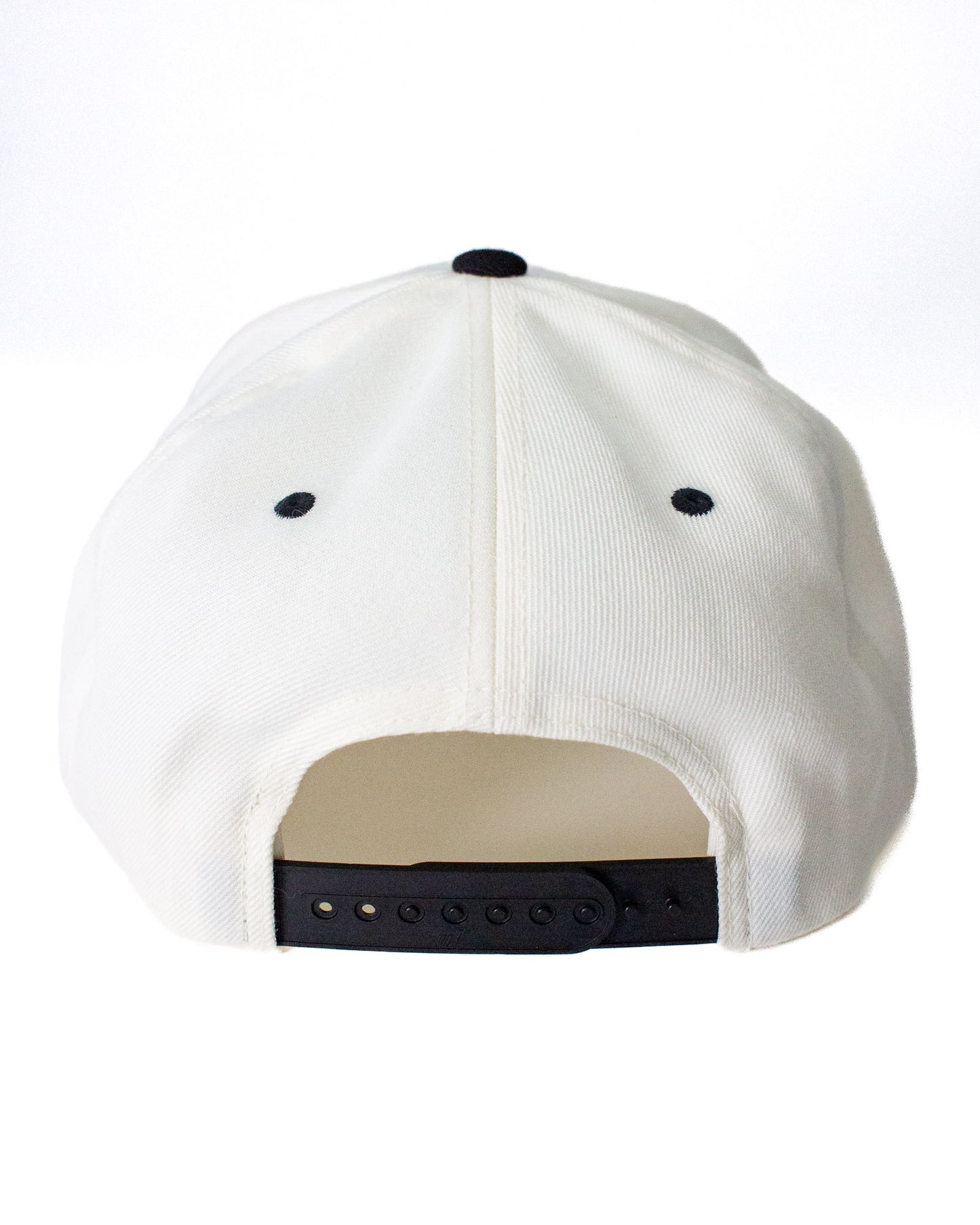 Fieldschool Sports Monogram Snapback Hat in Cream and Black