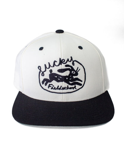 Lucky Rabbit Snapback Hat in Cream and Black