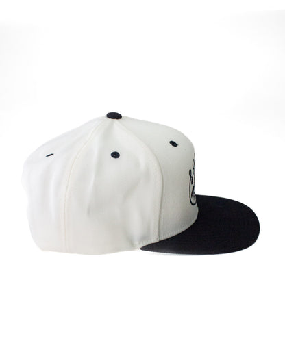 Lucky Rabbit Snapback Hat in Cream and Black