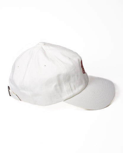Flower Dad Hat in White