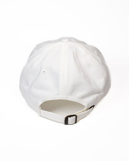 Flower Dad Hat in White
