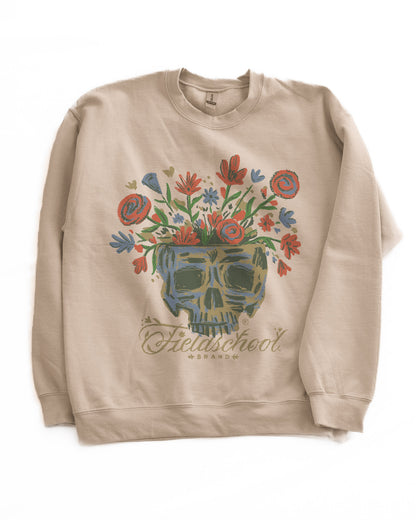 Skull and Flowers Crewneck