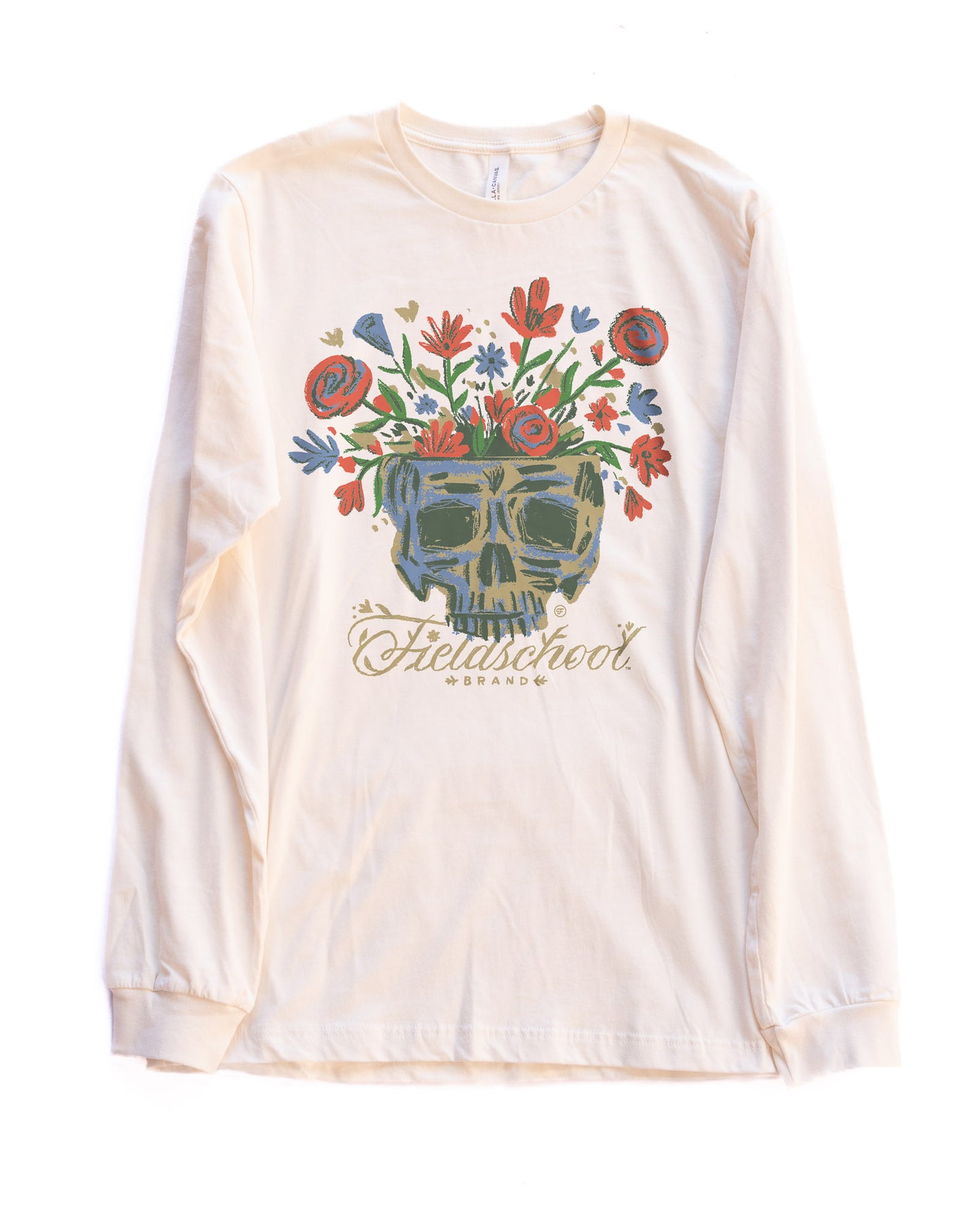 Skull and Flowers Long Sleeve Tee