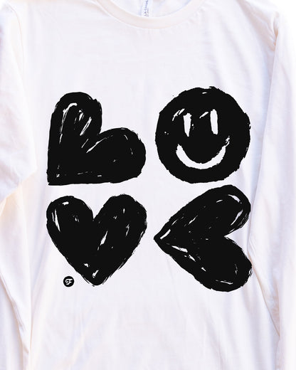 Love Repeated Long Sleeve Tee