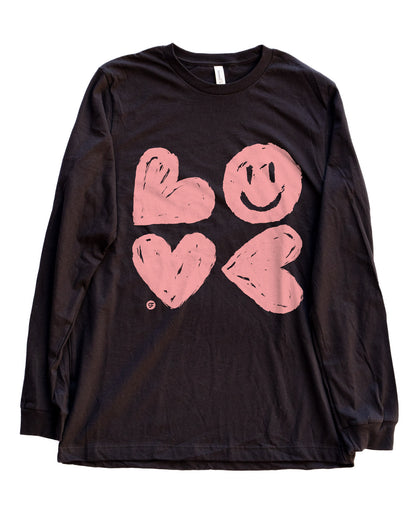 Love Repeated Long Sleeve Tee