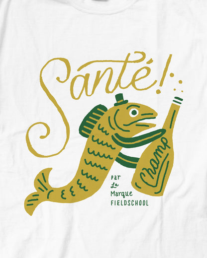 Santé! Champagne Fish Tee