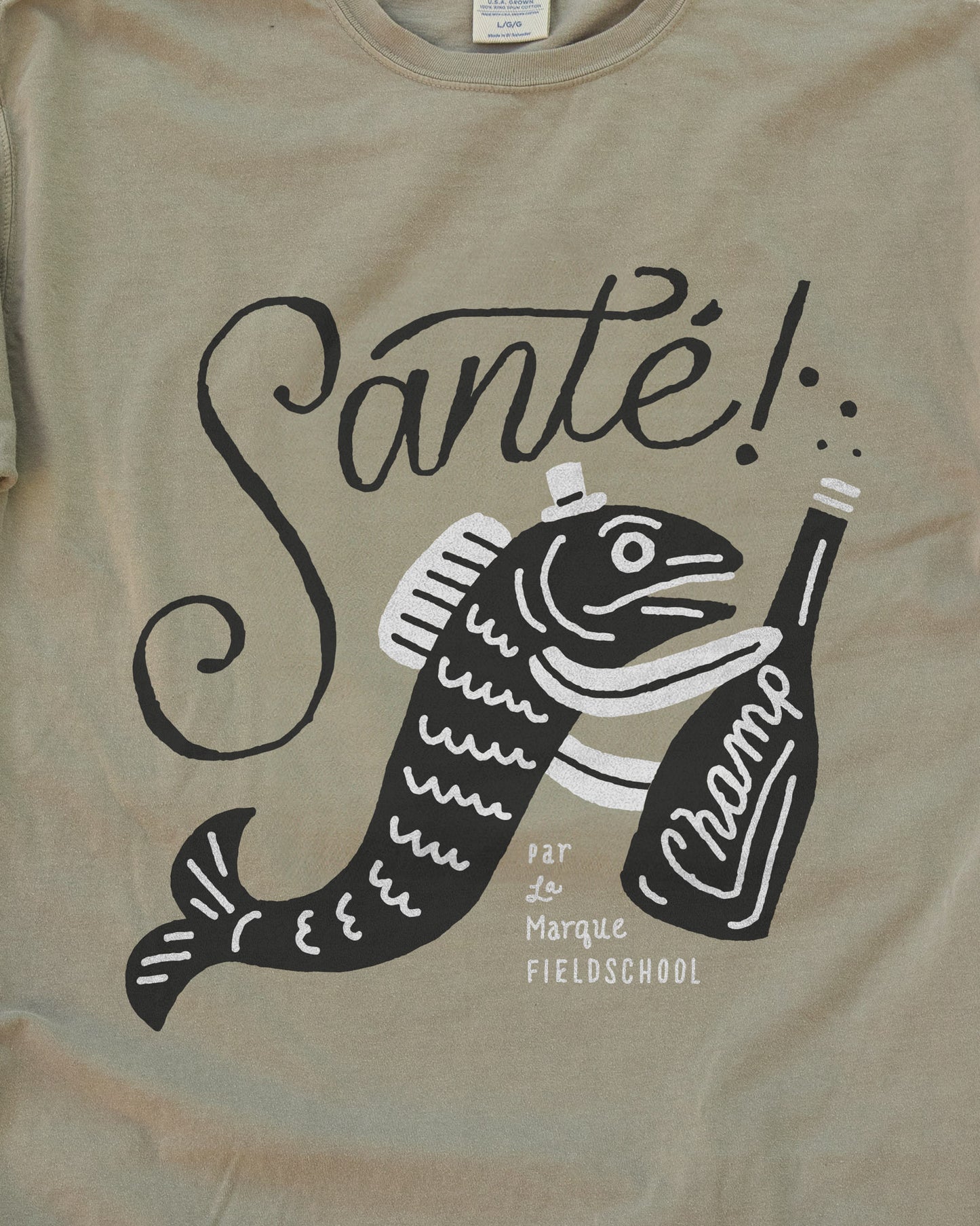 Santé! Champagne Fish Tee