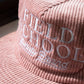 Fieldschool Quality Brand Cap in Pink Corduroy