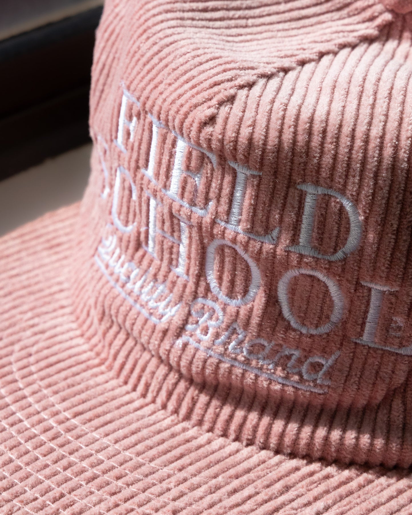 Fieldschool Quality Brand Cap in Pink Corduroy