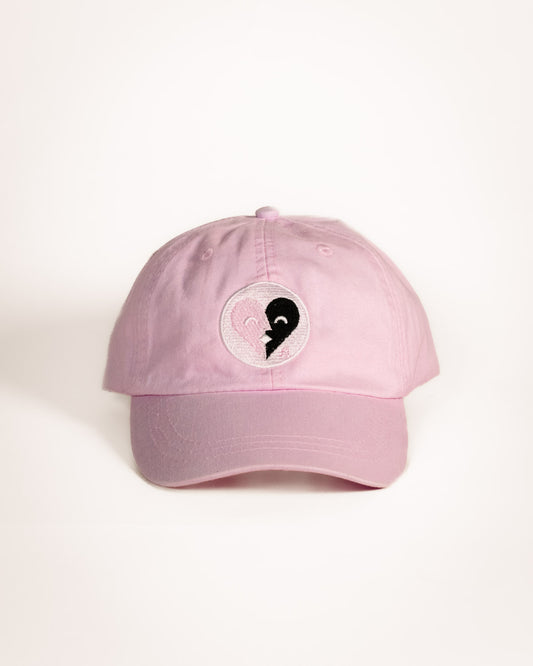 Hearts Connected Cap in Pale Pink