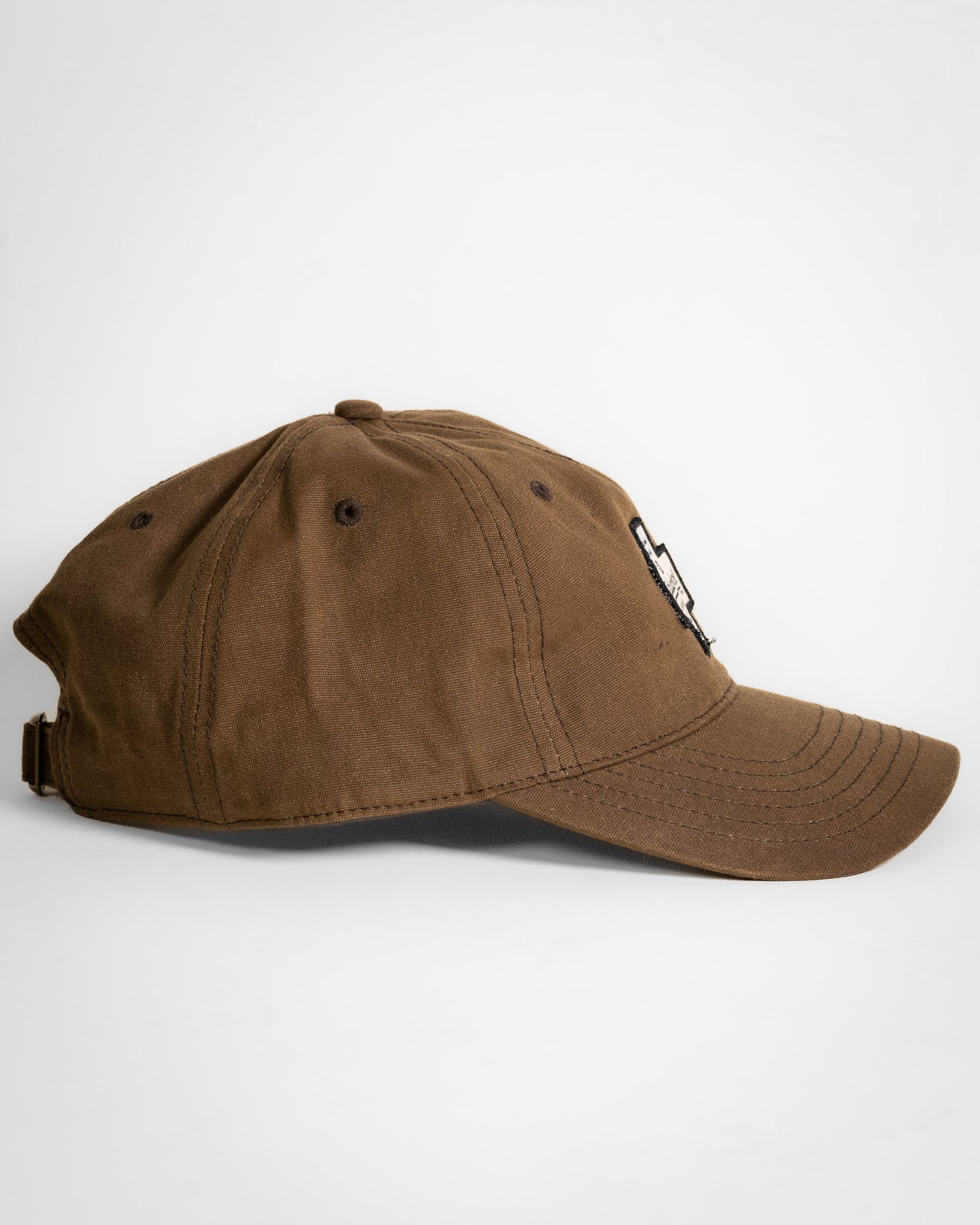 Fieldschool Cross Cap in Brown Waxed Cotton