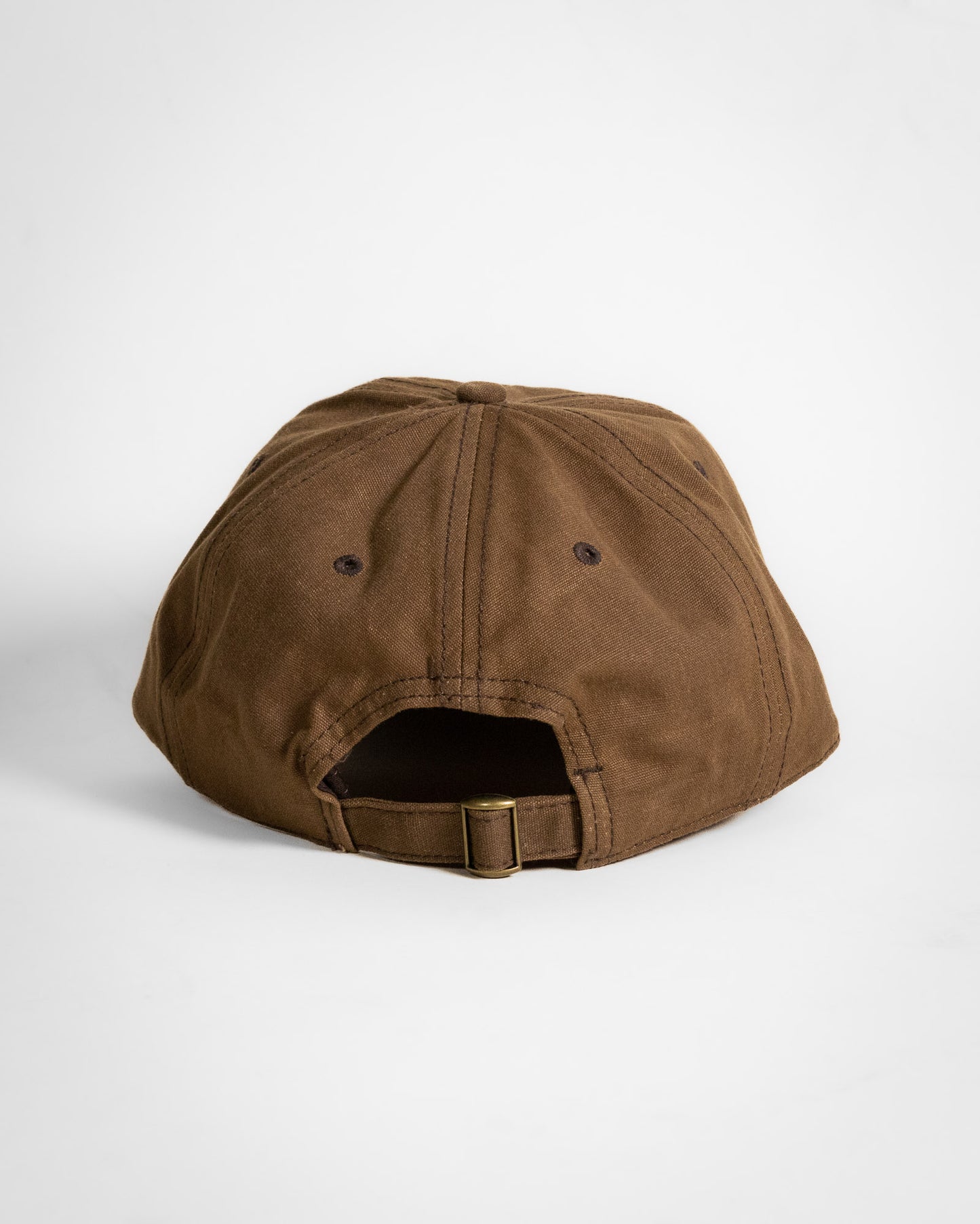 Fieldschool Cross Cap in Brown Waxed Cotton