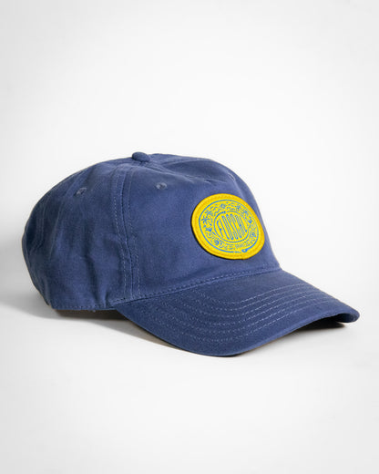 Fieldschool Palm Trees and Snakes Cap in Blue Waxed Cotton