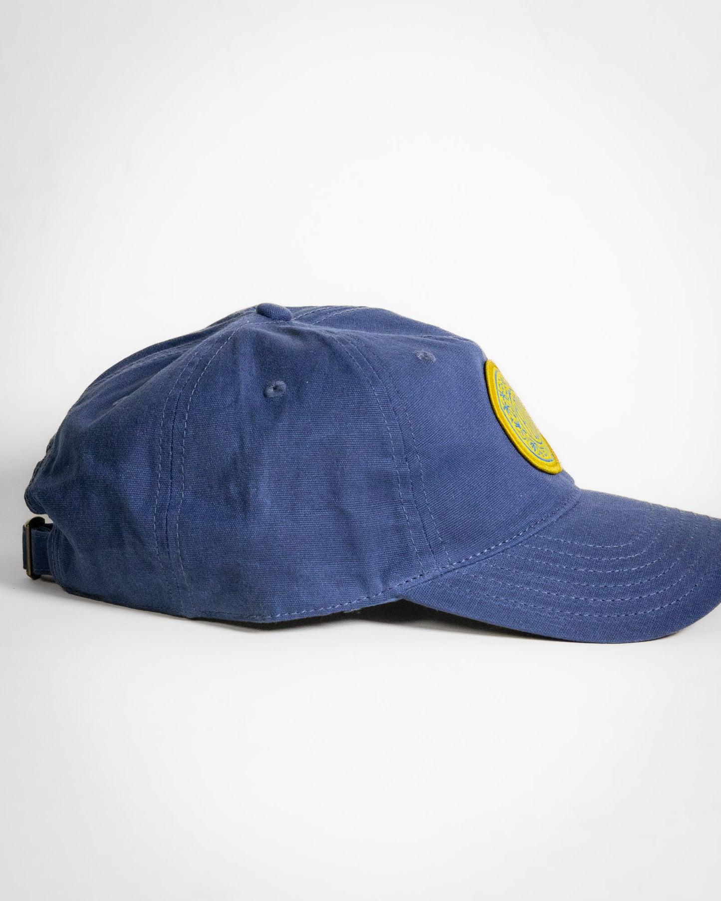 Fieldschool Palm Trees and Snakes Cap in Blue Waxed Cotton