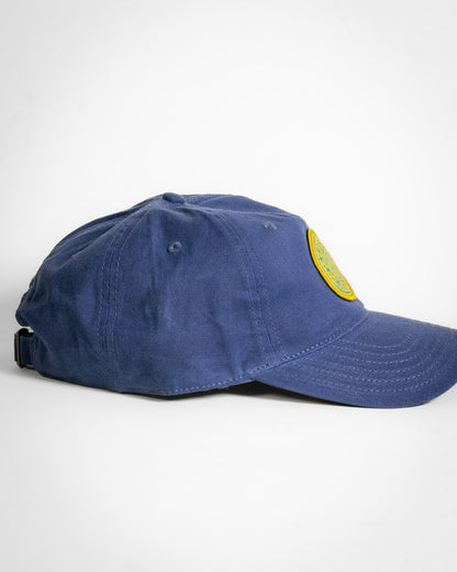 Fieldschool Palm Trees and Snakes Cap in Blue Waxed Cotton