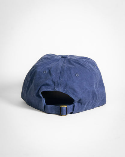 Fieldschool Palm Trees and Snakes Cap in Blue Waxed Cotton